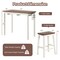 Costway 3-Piece Counter Height Bar Table Set with 2 Stools, 2 Wine Holders White & Walnut